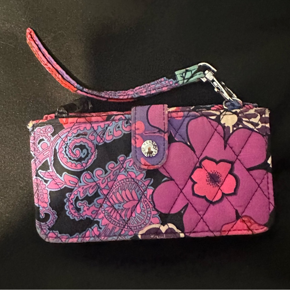 Vera Bradley Floral Fiesta Tri Fold Wallet